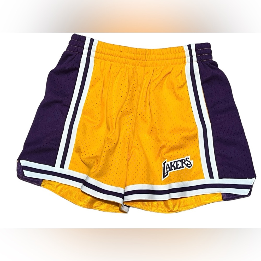 NBA Los Angeles Lakers Yellow and Purple Athletic Shorts